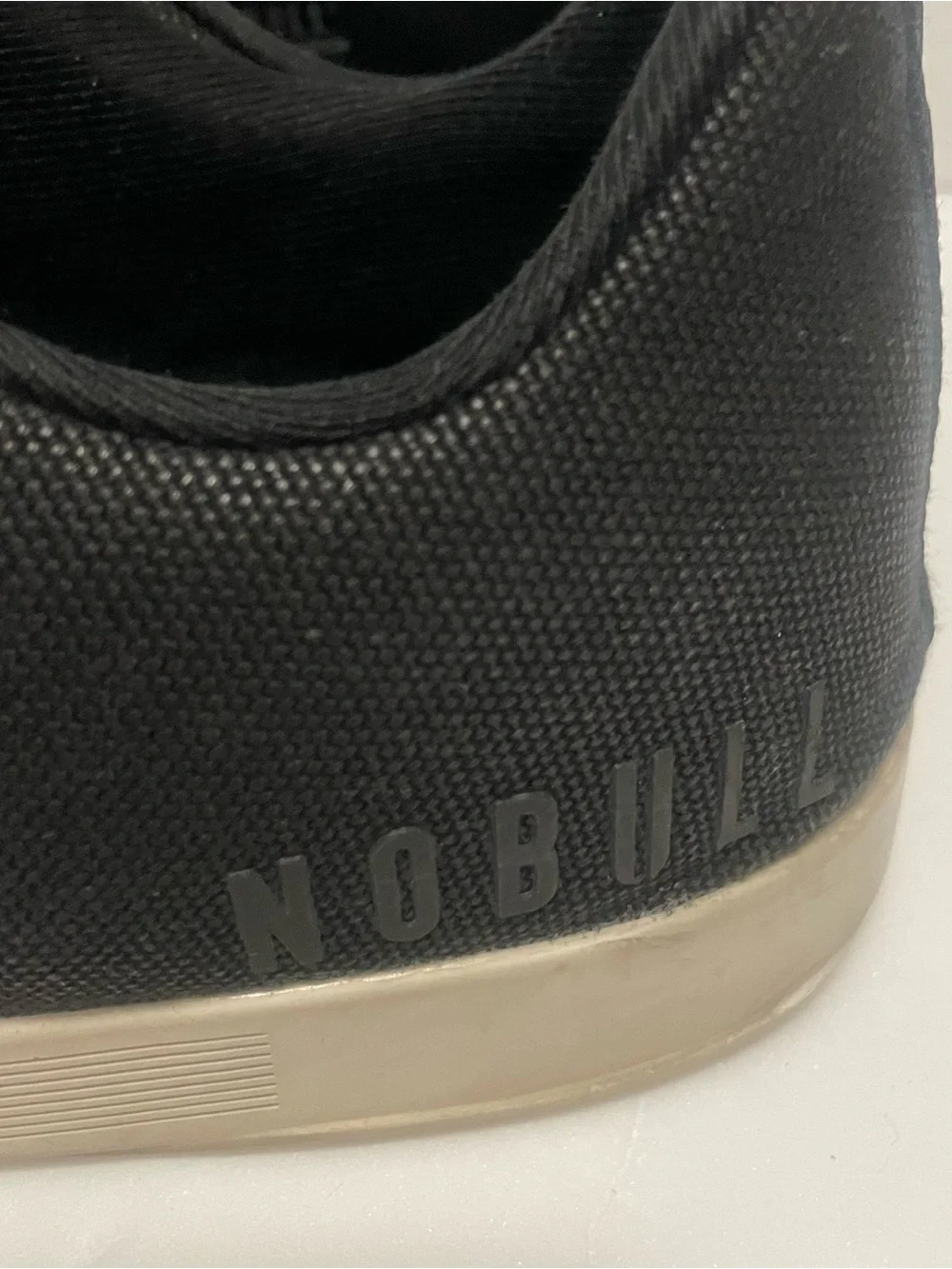 NOBULL Canvas Trainer Workout Sneakers Black / White Men's 11.5